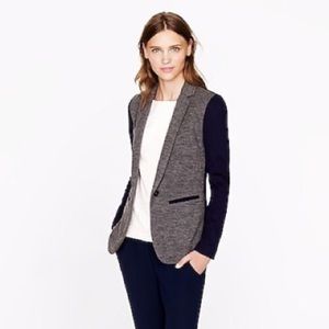 Contrast knit blazer